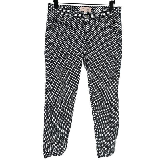 Philosophy Straight Leg Pants Black White Star Print Mid Rise Casual Workwear 8 - Picture 1 of 13